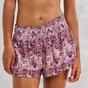UO Out From Under Purple Tie-Dye Crinkle Shorts Printed NWT L